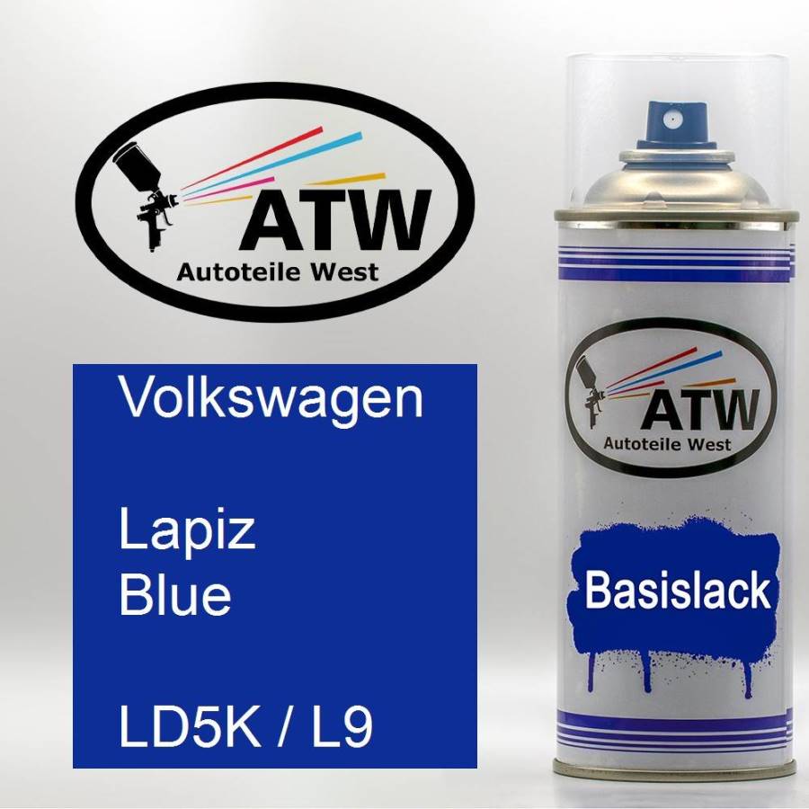 Volkswagen, Lapiz Blue, LD5K / L9: 400ml Sprühdose, von ATW Autoteile West.